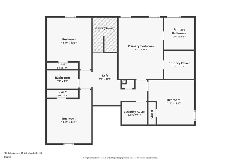 1,780/Mo, 190 Brightondale Blvd Dallas, GA 30132 Floor Plan View