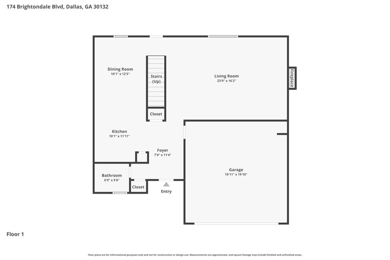 2,015/Mo, 174 Brightondale Blvd Dallas, GA 30132 Floor Plan View