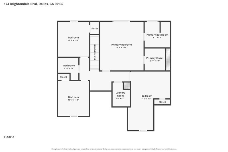 2,015/Mo, 174 Brightondale Blvd Dallas, GA 30132 Floor Plan View 2