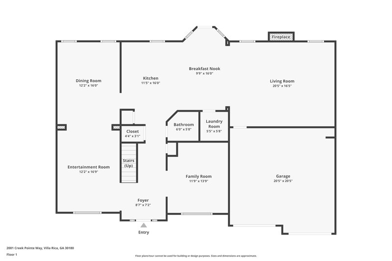 2,095/Mo, 2001 Creek Pointe Way Villa Rica, GA 30180 Floorplan View