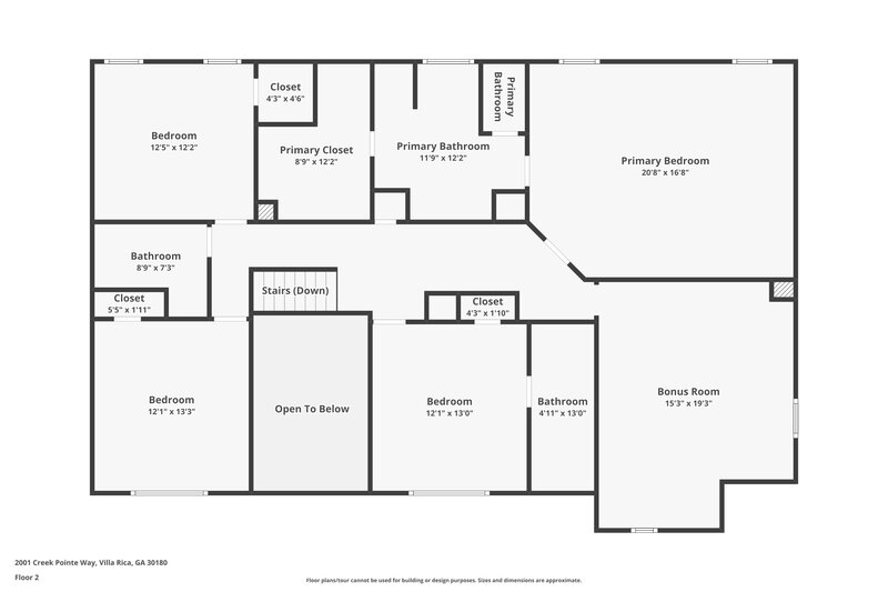 2,095/Mo, 2001 Creek Pointe Way Villa Rica, GA 30180 Floorplan View 2