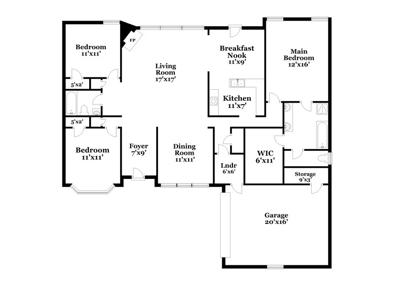 2,025/Mo, 530 Sunnyside Dr Lawrenceville, GA 30044 Floor Plan View