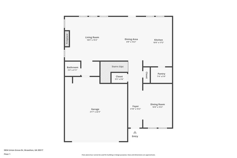 2,450/Mo, 5834 Union Grove Dr Braselton, GA 30517 Floor Plan View