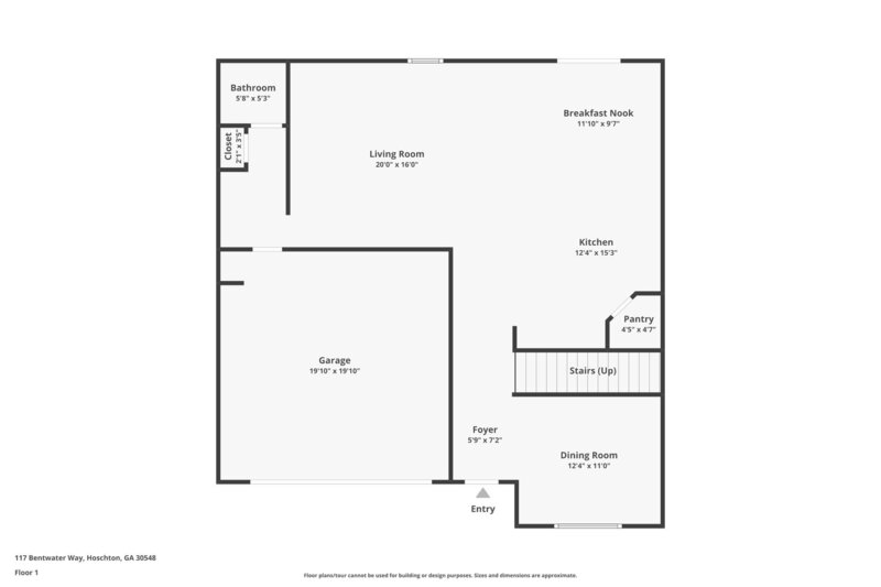 1,880/Mo, 117 Bentwater Way Hoschton, GA 30548 Floorplan View