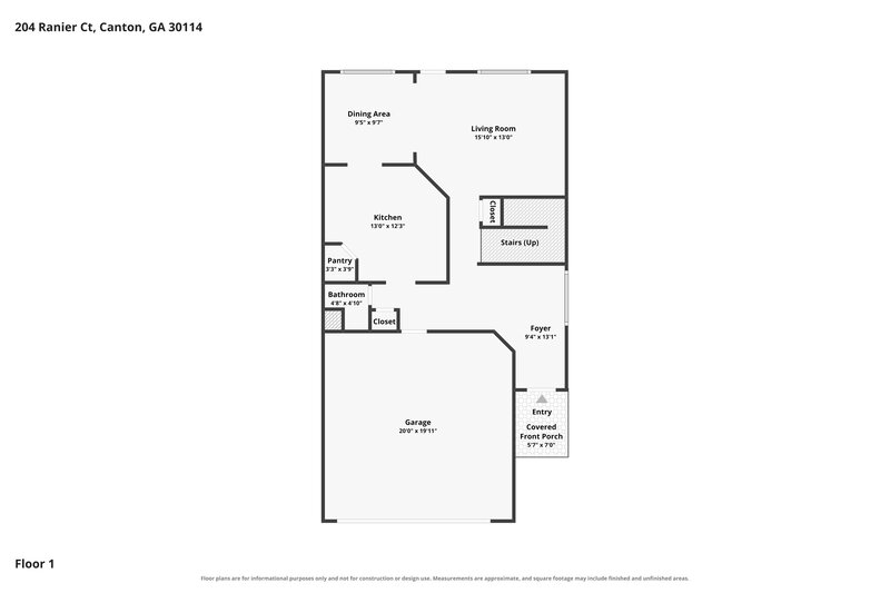 2,135/Mo, 204 Ranier Ct Canton, GA 30114 Floor Plan View