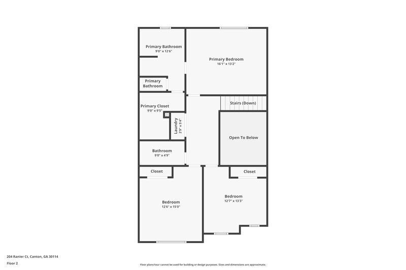 1,975/Mo, 204 Ranier Ct Canton, GA 30114 Floorplan View 2