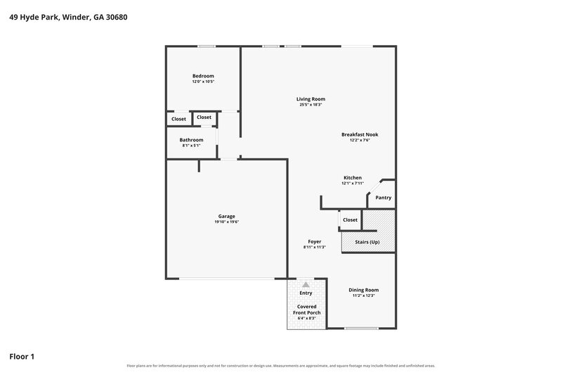2,440/Mo, 49 Hyde Park Winder, GA 30680 Floor Plan View