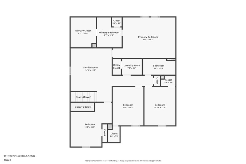 2,240/Mo, 80 Hyde Park Winder, GA 30680 Floor Plan View 2
