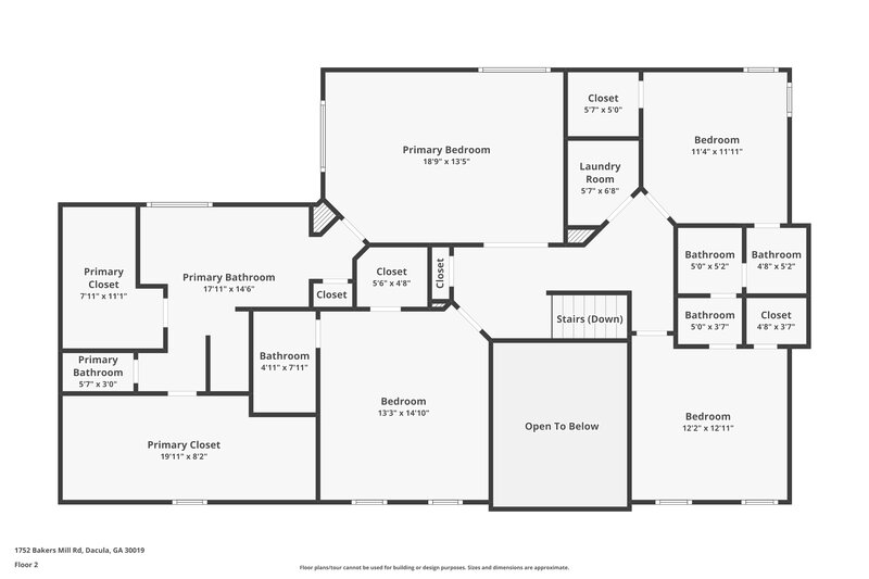 3,530/Mo, 1752 Bakers Mill Rd Dacula, GA 30019 Floor Plan View