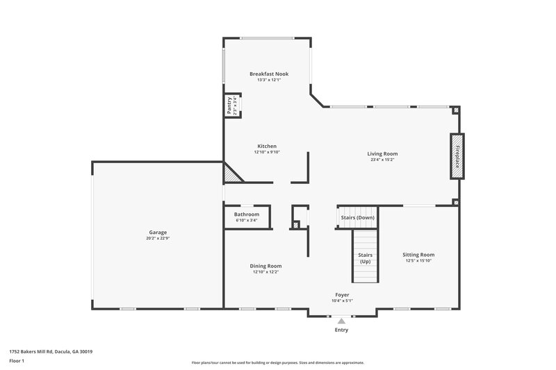 3,530/Mo, 1752 Bakers Mill Rd Dacula, GA 30019 Floor Plan View 2