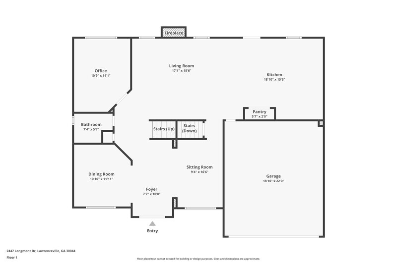 2,745/Mo, 2447 Longmont Dr Lawrenceville, GA 30044 Floor Plan View