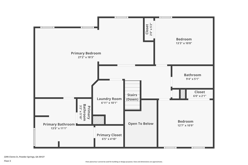 2,215/Mo, 2295 Clonts Ct Powder Springs, GA 30127 Floor Plan View 2