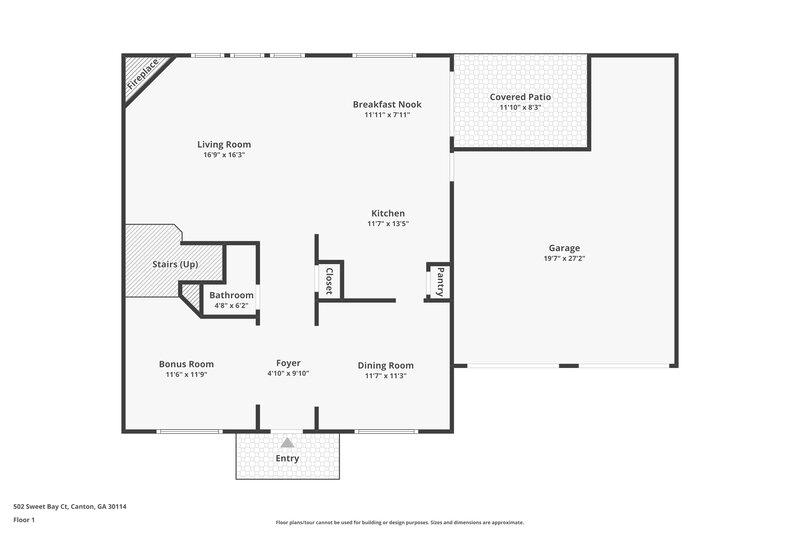 2,025/Mo, 502 Sweet Bay Ct Canton, GA 30114 Floor Plan View