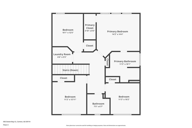 2,025/Mo, 502 Sweet Bay Ct Canton, GA 30114 Floor Plan View 2
