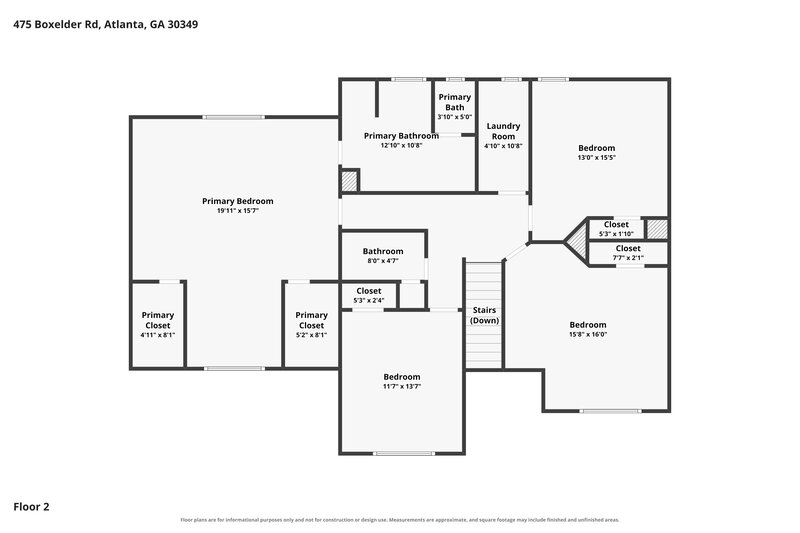 2,515/Mo, 475 Boxelder Rd Atlanta, GA 30349 Floor Plan View 2