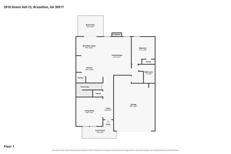 2,640/Mo, 5910 Green Ash Ct Braselton, GA 30517 Floor Plan View