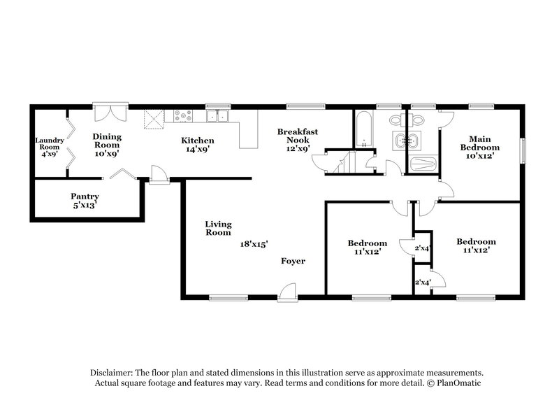 1,850/Mo, 4661 Whittier Pl Powder Springs, GA 30127 Floor Plan View
