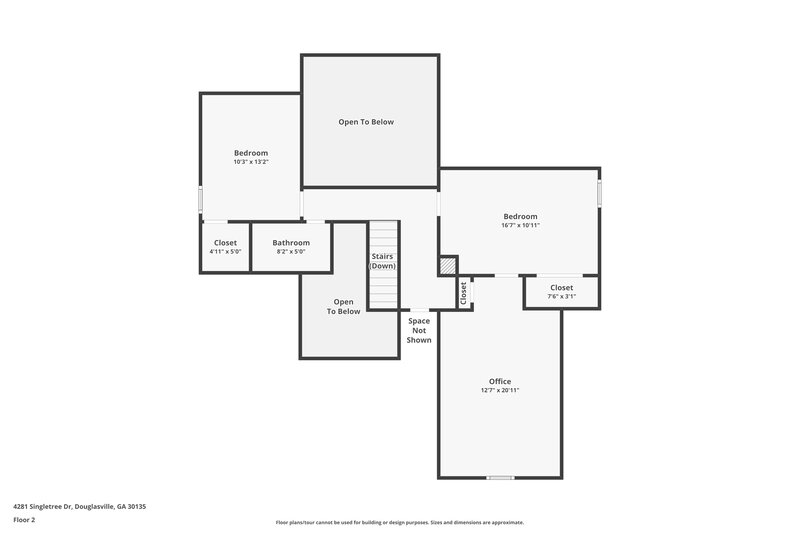 1,930/Mo, 4281 Singletree Dr Douglasville, GA 30135 Floor Plan View 2