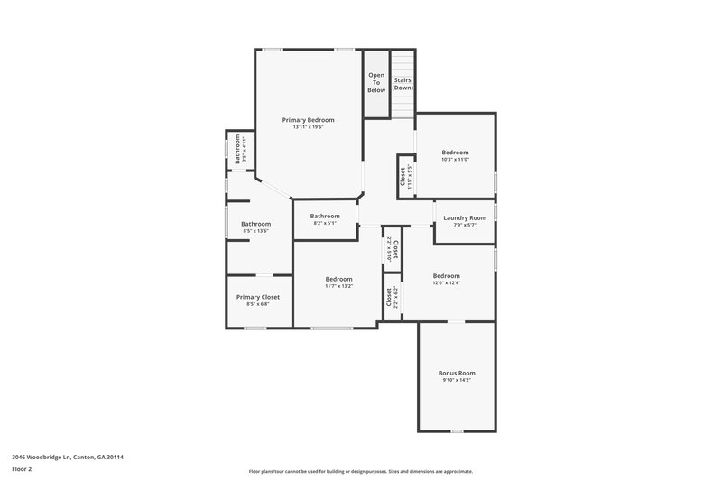 2,075/Mo, 3046 Woodbridge Ln Canton, GA 30114 Floor Plan View