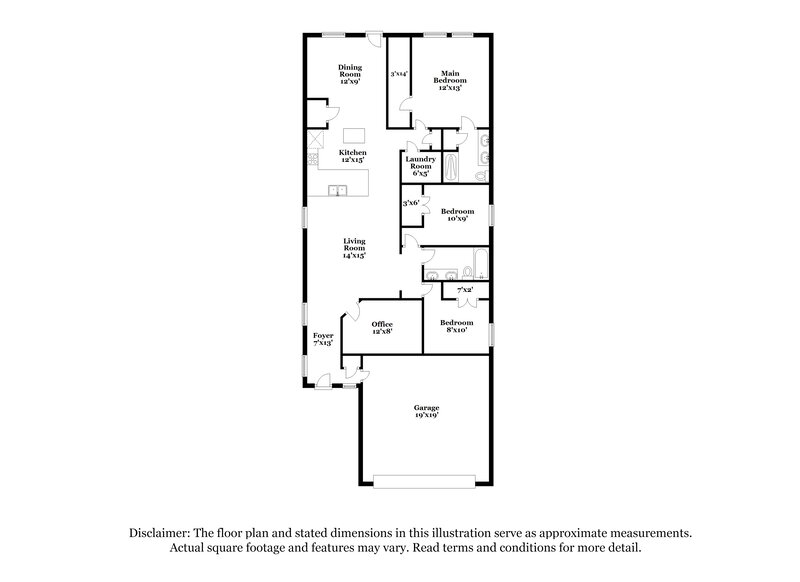 1,790/Mo, 350 Cobb Branch Dr Maxwell, TX 78656 Floor Plan View