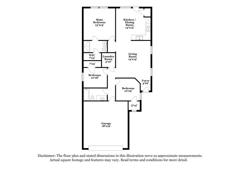 1,720/Mo, 312 Cobb Branch Dr Maxwell, TX 78656 Floor Plan View