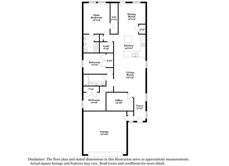 1,825/Mo, 296 Cobb Branch Dr Maxwell, TX 78656 Floor Plan View