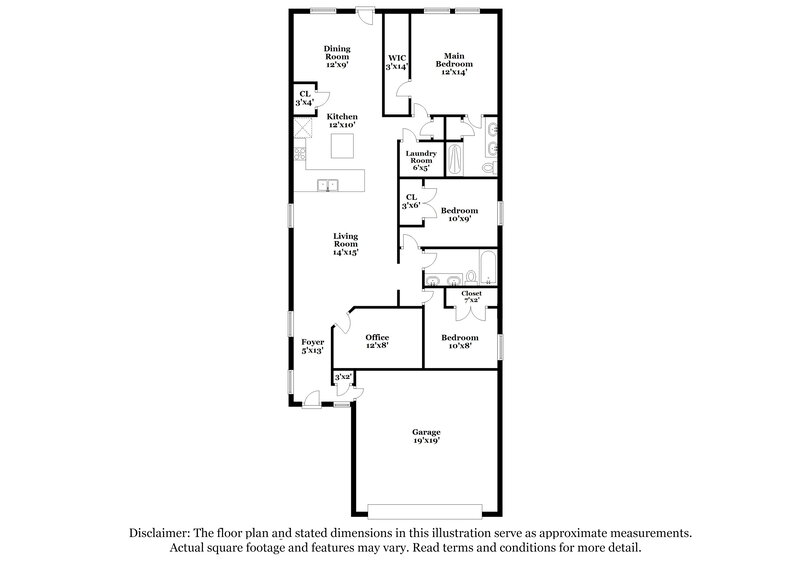 1,785/Mo, 252 Cobb Branch Dr Maxwell, TX 78656 Floor Plan View