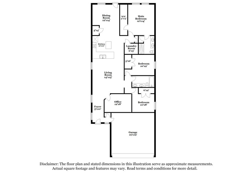 1,785/Mo, 222 Cobb Branch Dr Maxwell, TX 78656 Floor Plan View