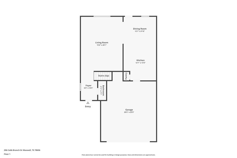 1,795/Mo, 206 Cobb Branch Dr Maxwell, TX 78656 Floor Plan View