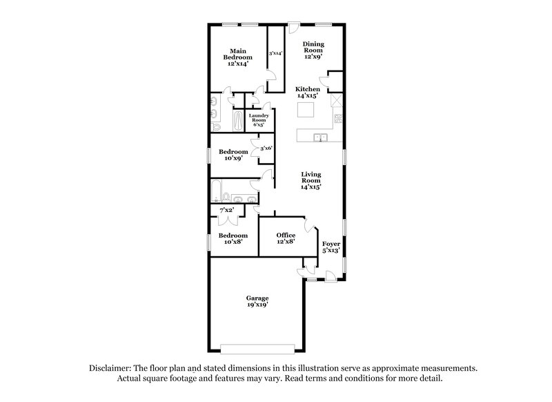 1,790/Mo, 170 Cobb Branch Dr Maxwell, TX 78656 Floor Plan View