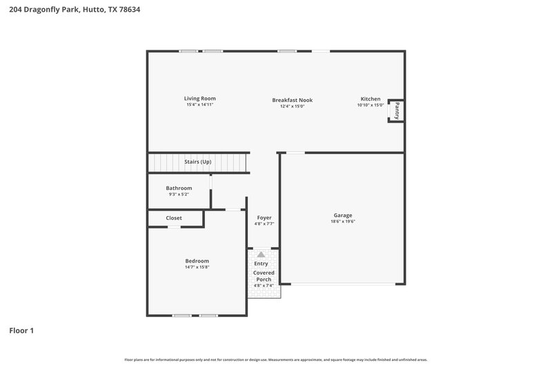 2,590/Mo, 204 Dragonfly Park Hutto, TX 78634 Floor Plan View 2