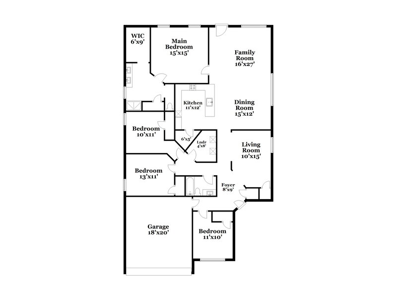 2,235/Mo, 307 Marimoor Dr Hutto, TX 78634 Floor Plan View
