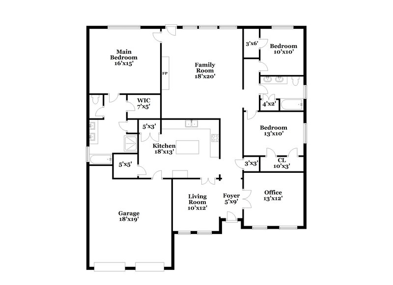 2,265/Mo, 3723 Eagles Nest St Round Rock, TX 78665 Floor Plan View