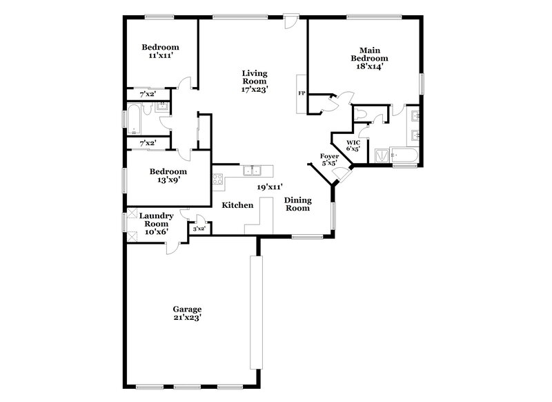 2,275/Mo, 2608 Hill Street Cove Round Rock, TX 78664 Floor Plan View