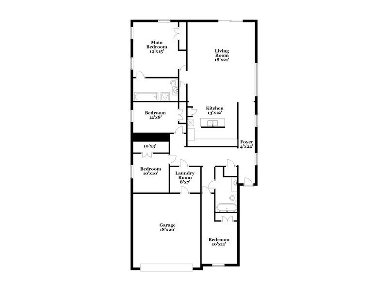 2,305/Mo, 1505 Verdana Dr Austin, TX 78753 Floor Plan View