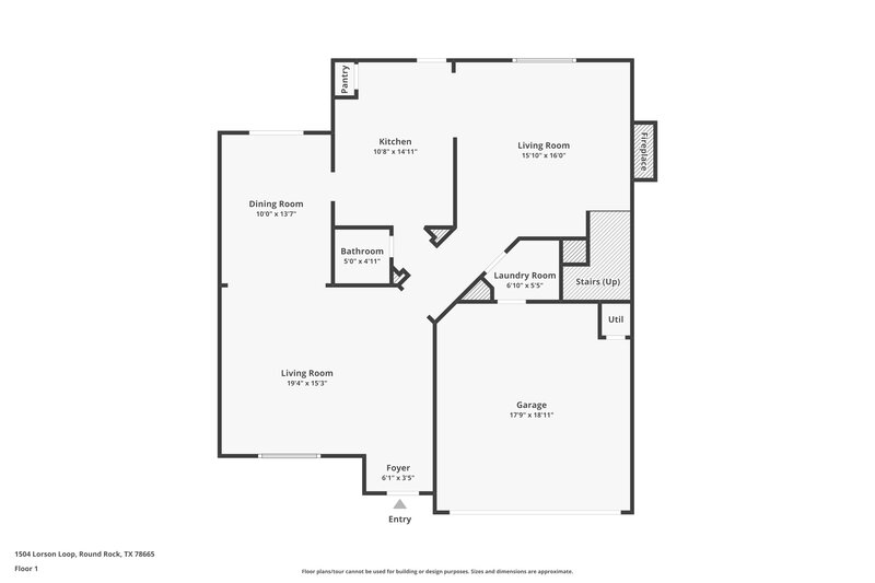 1,720/Mo, 1504 Lorson Loop Round Rock, TX 78665 Floor Plan View