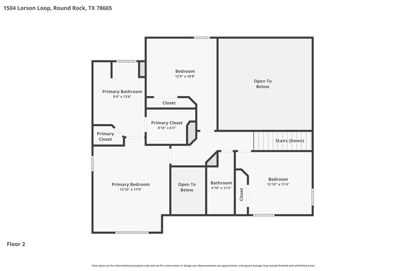2,015/Mo, 1504 Lorson Loop Round Rock, TX 78665 Floorplan View 2