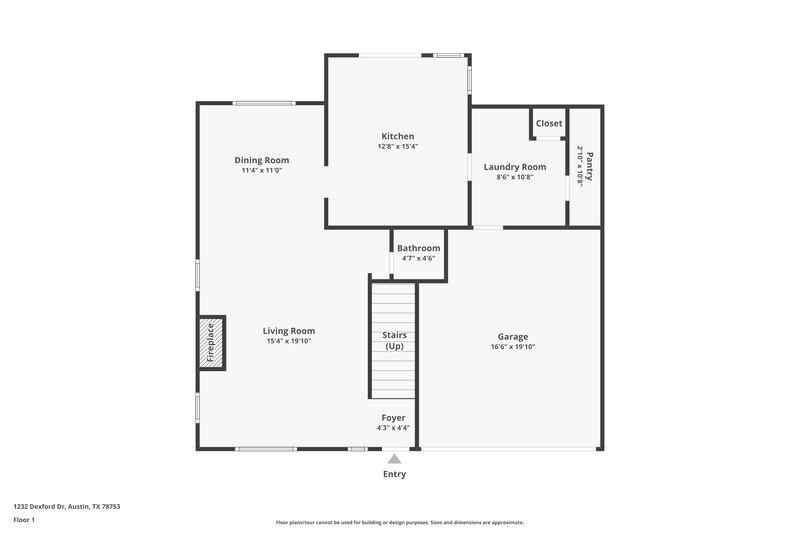 1,840/Mo, 1232 Dexford Dr Austin, TX 78753 Floor Plan View