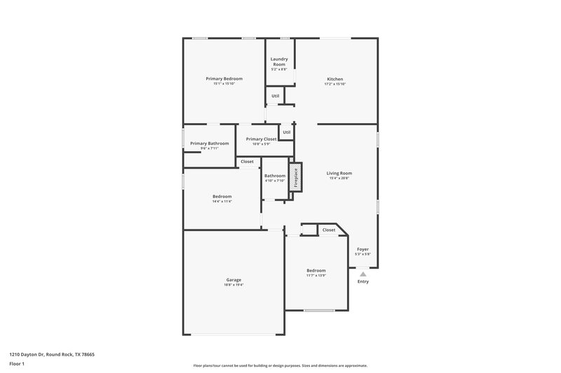 2,520/Mo, 1210 Dayton Dr Round Rock, TX 78665 Floor Plan View