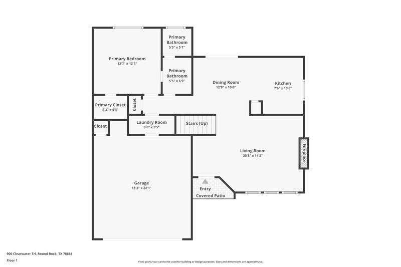 1,980/Mo, 900 Clearwater Trail Round Rock, TX 78664 Floor Plan View