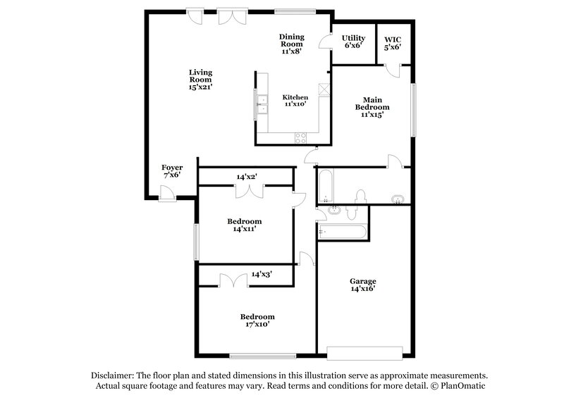 2,060/Mo, 1219 Pike Path Round Rock, TX 78665 Floorplan View