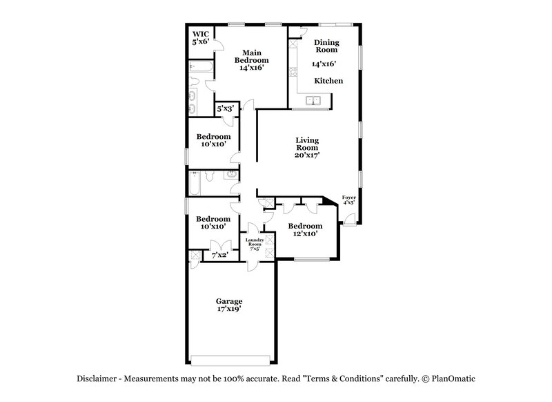 1,990/Mo, 181 Gina Dr Kyle, TX 78640 Floor Plan View