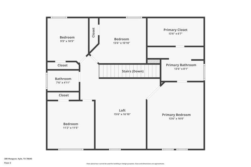 2,020/Mo, 388 Musgrav Kyle, TX 78640 Floor Plan View 2