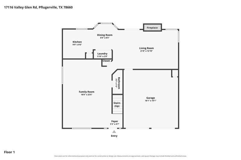 2,280/Mo, 17116 Valley Glen Rd Pflugerville, TX 78660 Floor Plan View