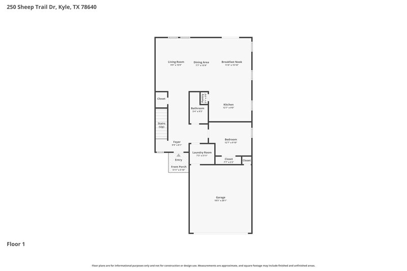 2,145/Mo, 250 Sheep Trail Dr Kyle, TX 78640 Floorplan View