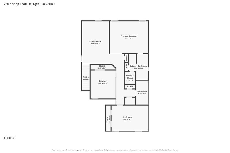 2,145/Mo, 250 Sheep Trail Dr Kyle, TX 78640 Floorplan View 2