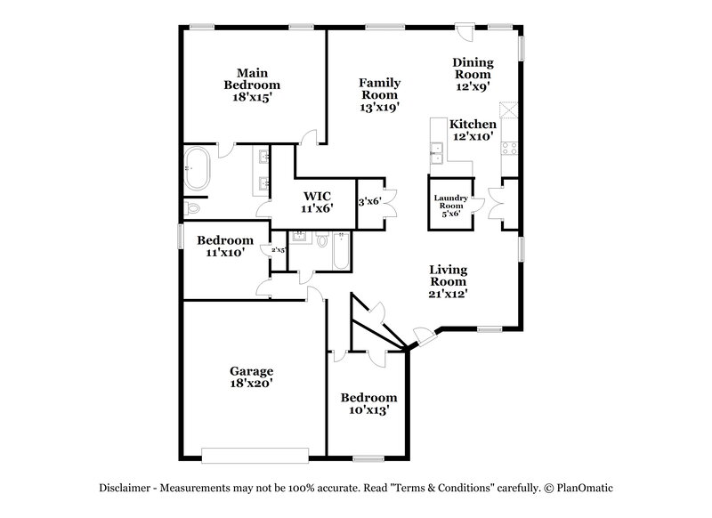 2,025/Mo, 411 Saul St Hutto, TX 78634 Floorplan View