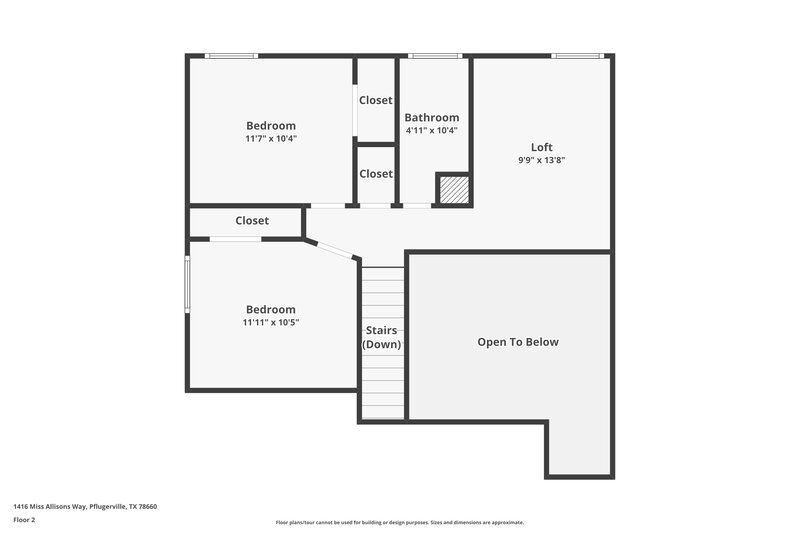 1,980/Mo, 1416 Miss Allisons Way Pflugerville, TX 78660 Floor Plan View 2