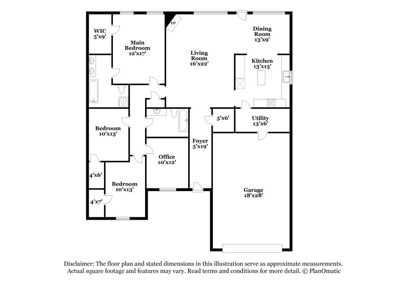1,945/Mo, 133 Evening Star Dr Kyle, TX 78640 Floor Plan View