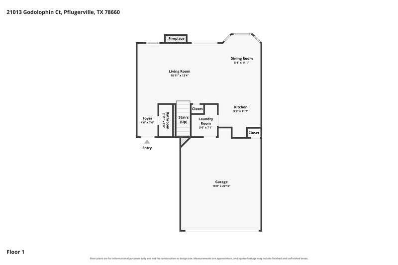 1,835/Mo, 21013 Godolophin Ct Pflugerville, TX 78660 Floor Plan View
